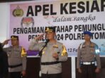 Apel Kesiapan Pengamanan Pemilu 2024, Kapolres Lerry IngatkanJaga Netralitas dan Kerja Profesional