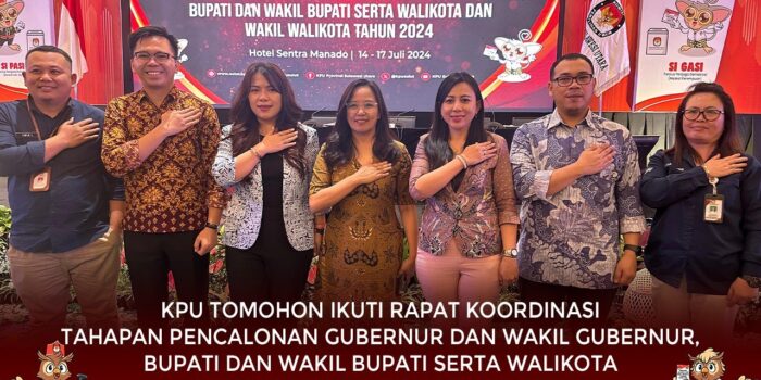 KPU Tomohon Hadiri Rakor Tahapan Pencalonan Kepala Daerah