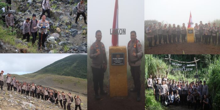 Polres Tomohon Jejaki Gunung Lokon, Prasasti “Hari Juang Polri” Ditancapkan