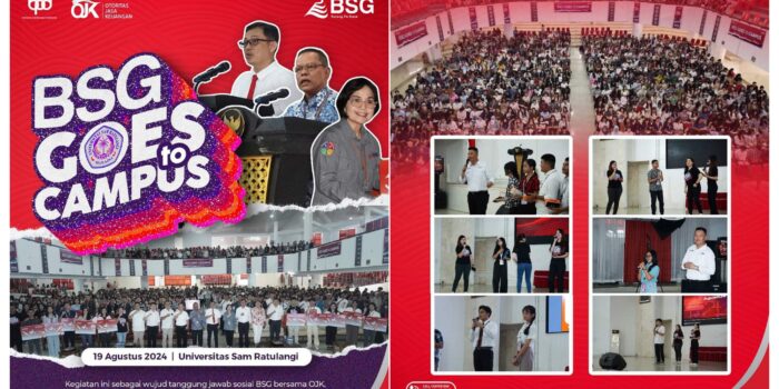 Universitas Sam Ratulangi Dipilih BSG Goes to Campus, Mahasiswa Baru Terima Esukasi Keuangan