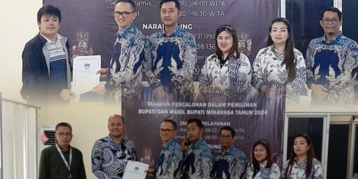 3 Paslon Bupati – Wakil Bupati Minahasa 2024, Terima SK Penetapan KPU Minahasa