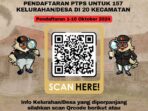 Hallo Sahabat Bawaslu, Perpanjangan Pengawas TPS (PTPS) untuk 157 Kelurahan/Desa di 20 Kecamatan telah dibuka 1-10 Oktober 2024