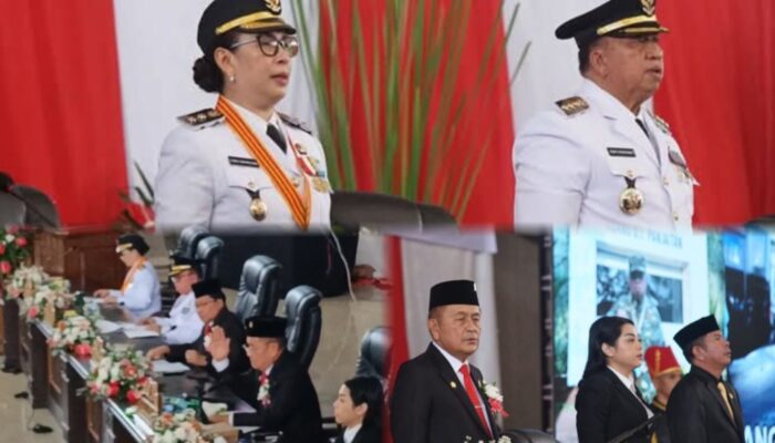 Pimpin Rapat Paripurna Dengarkan Pidato Sambutan Bupati Minahasa Periode 2025-2030, Ketua DPRD R. Longkutoy Ucapkan Selamat