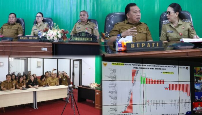 Dipimpin Sekjen Kemendagri, Dondokambey – Sarundajang Ikuti Rapat Pengendalian Inflasi
