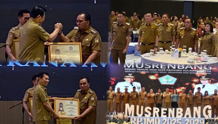 Hadiri Musrenbang RPJMD Sulut 2025-2029, Bupati RD Terima Penghargaan Paritrana Award