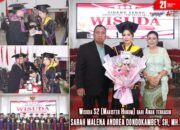 Momen Sukacita Putri Bupati Robby Dondokambey di Wisuda S2 Magister Hukum
