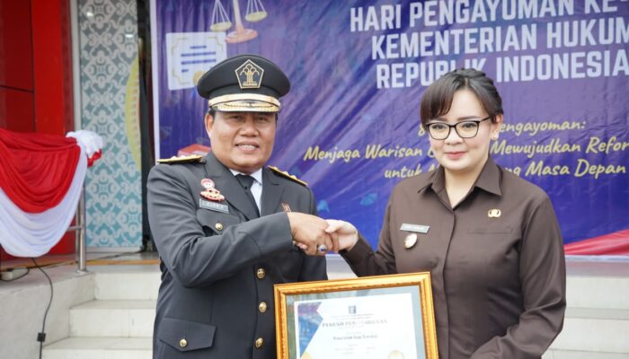 Dihadiri Wawali Wendy Rumajar, Pemkot Tomohon Terima Penghargaan pada Peringatan Hari Pengayoman ke-80