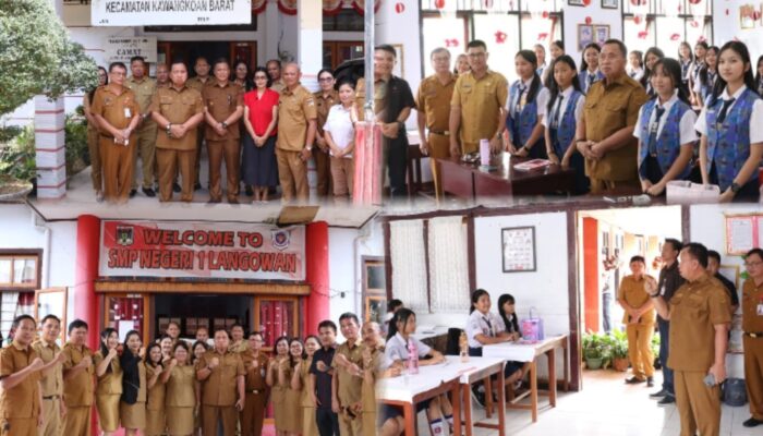 Pererat Sinergitas, Bupati Robby Dondokambey Kunker ke Kawangkoan Barat dan SMP Negeri 1 Langowan