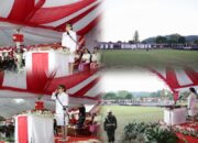 Dipimpin Wawali Sendy Rumajar, Upacara Penurunan Bendera HUT ke-80 RI di Kota Tomohon Berlangsung Khidmat