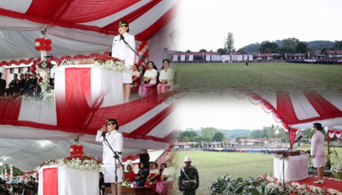 Dipimpin Wawali Sendy Rumajar, Upacara Penurunan Bendera HUT ke-80 RI di Kota Tomohon Berlangsung Khidmat