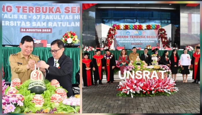 Rektor UNSRAT Ajak Sivitas Akademika Fakultas Hukum Menjadi Teladan Integritas pada Dies Natalis ke 67