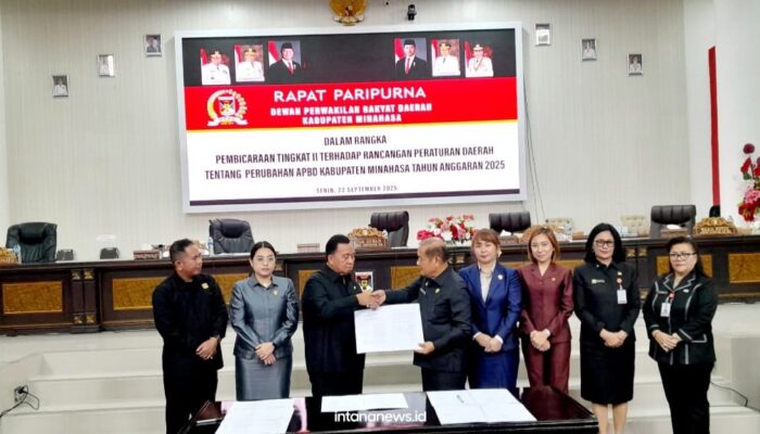 DPRD Minahasa Setujui Ranperda Tentang Perubahan APBD 2025, Bupati Dondokambey Apresiasi TAPD dan Banggar DPRD