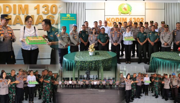 Kapolres Nur Kholis bersama Wakapolres Cintya Kenti Bawa Kejutan, TNI Sambut Penuh Keakraban di HUT ke-80