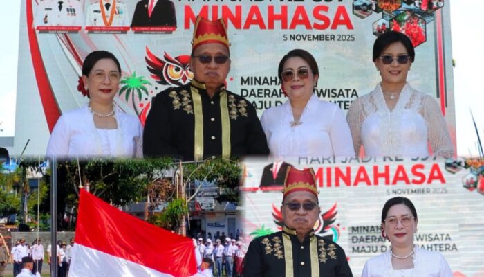 Bupati Minahasa dan Wakil Bupati Minahasa Hadiri Upacara Peringati Hari Jadi Minahasa ke-597