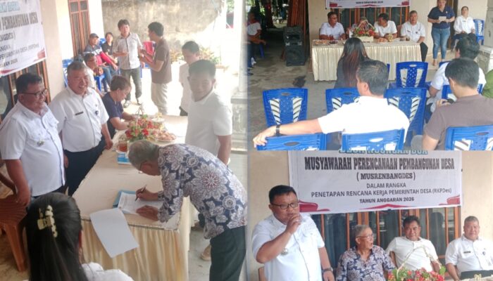 Camat Lumingkewas Saksikan Penandatanganan Hasil Musrembang Desa, RKPDes Tahun 2026, Desa Noongan 2