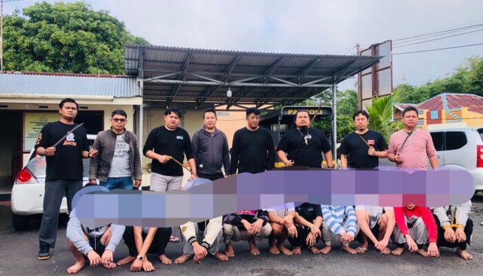 Buat Kegaduhan di Kinali, 9 Terduga Penganiayaan Diciduk Tim Gabungan Resmob II Polres Minahasa