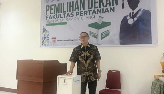Dedie Tooy Unggul Mutlak, Terpilih Kembali sebagai Dekan Fakultas Pertanian Unsrat Periode 2026–2030