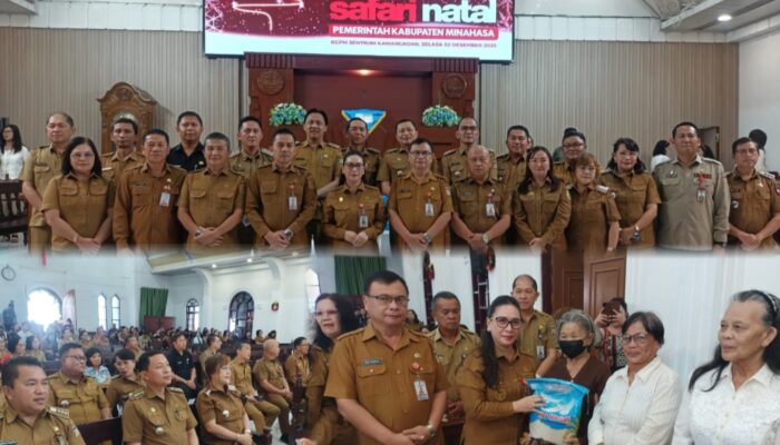 Dipusatkan di Kawangkoan, Safari Natal Pemkab Minahasa, di Langowan, Sonder dan Tompaso, Dipimpin Wabup Vasung