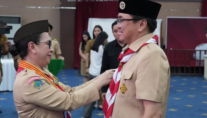 Wabup Vasung Hadiri dan Lantik Pengurus Gerakan Pramuka Kota Manado Periode 2025–2030
