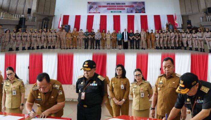 RD-VaSung Bersama Direktur Arnold Polii Tanda-Tangani Penerimaan Peserta Magang II SPM Angkatan XXXV IPDN Kampus Sulawesi Utara