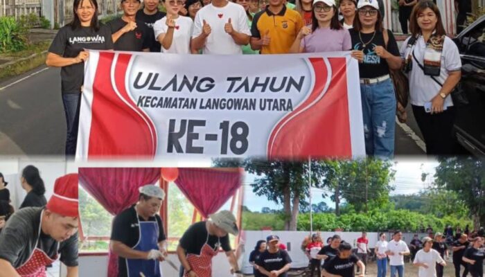 Dipimpin Camat Evert Rantung, Beberapa Lomba Hiasi Rangkaian HUT Kecamatan Langowan Utara Ke-18