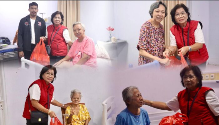 Didampingi Tangkudung, Ketua DPRD Aaltje Dondokambey Salurkan Bantuan Kepada Korban Kebakaran Panti Werdha Damai Ranomuut