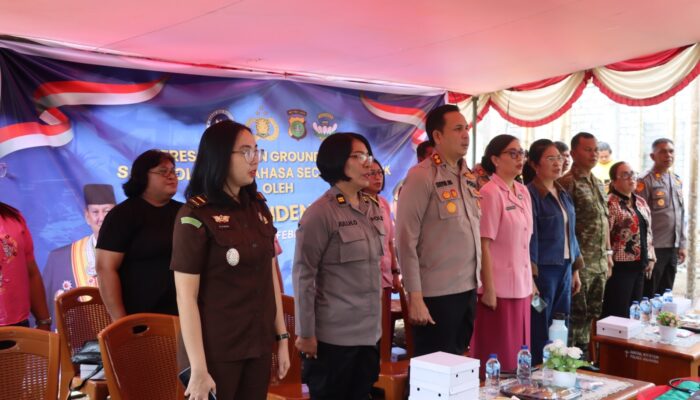 Ikuti Zoom Bersama Presiden Prabowo, Polres Minahasa Saksikan Peresmian dan Groundbreaking