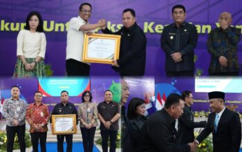 Bupati Dondokambey Terima Penghargaan dari Menteri Hukum RI, Pada Pengukuhan Kakanwil Kemenkum Sulut
