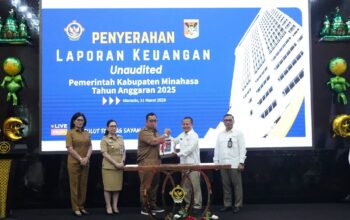 RD-VaSung Serahkan Laporan Keuangan Pemerintah Daerah (LKPD) Unaudited Tahun Anggaran 2025 Kepada BPK RI Perwakilan Sulut