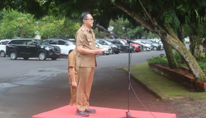 Sekda Edwin Roring Pimpin Apel, Wali Kota Caroll Tekankan Pelayanan Publik Prima
