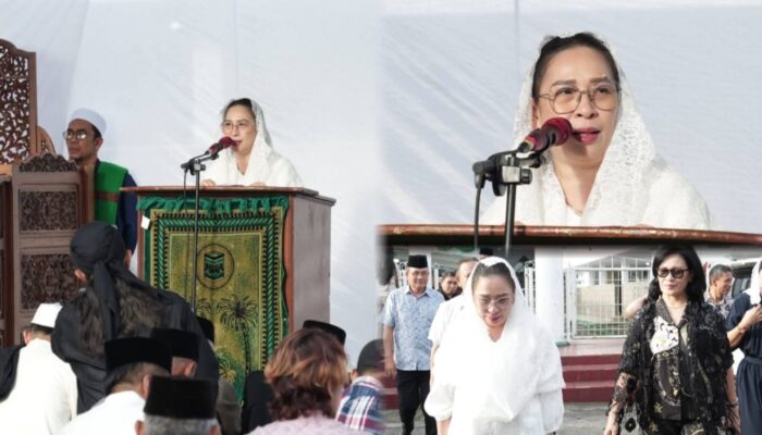 Wabup VaSung Hadiri Sholat Idul Fitri 1447 H di Masjid Agung Al-Falah Kyai Modjo Tondano