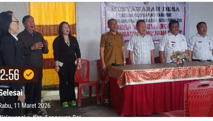 Hasil Musdes Desa Walewangko Tetapkan Penerima BLT dan Kegiatan Program Kerja Tahun 2026