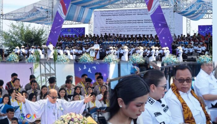 Digelar di Manado, Paskah Nasional dihadiri Bupati Minahasa Robby Dondokambey dan Wabub Vanda Sarundajang