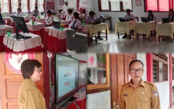 Siap Ikuti Tes, SMP N 1 dan SMP N 3 Langowan Ikuti Tes Kemampuan Akademik, Para Siswa difasilitasi Dengan Perangkat Komputer