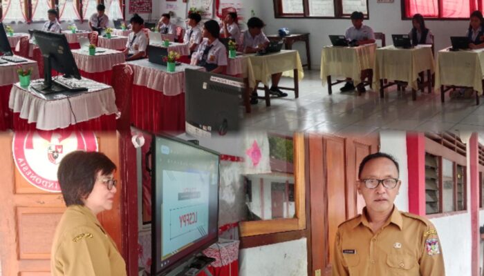 Siap Ikuti Tes, SMP N 1 dan SMP N 3 Langowan Ikuti Tes Kemampuan Akademik, Para Siswa difasilitasi Dengan Perangkat Komputer