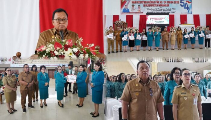 RD-VaSung Hadiri Peringatan Hari Kesatuan Gerak PKK ke-54 Tahun 2026 di Kabupaten Minahasa, Bupati Dondokambey: PKK Miliki Peran Strategis Dalam Pembangunan