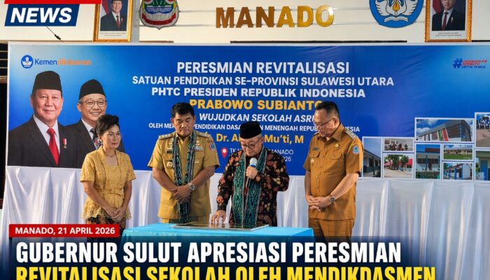 Program PHTC “Wujudkan Sekolah Asri” Resmi Diluncurkan di Sulawesi Utara, Gubernur Yulius: Menteri Bawa banyak ‘oleh-oleh’