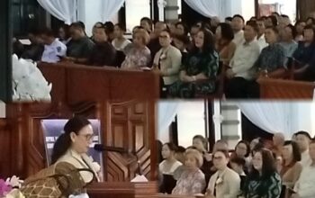 Wabup VaSung Hadiri HUT GMIM Sion Sentrum Sendangan Ke-190 Dirangkai Pisah Sambut Pendeta