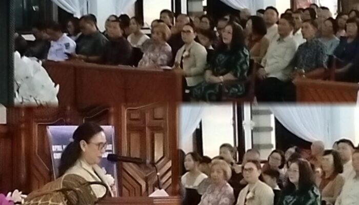 Wabup VaSung Hadiri HUT GMIM Sion Sentrum Sendangan Ke-190 Dirangkai Pisah Sambut Pendeta