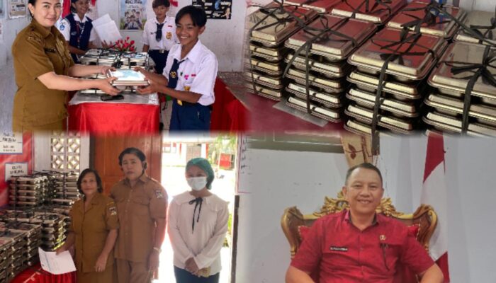 161 Warga SMP Negeri 6 Langowan Nikmati Program Makanan Bergizi Gratis dari Presiden Prabowo Subianto