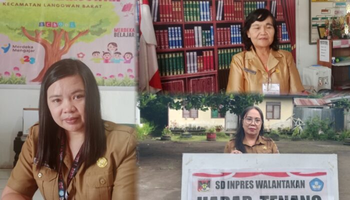 Hari ini SD Negeri 1 dan 4 Langowan bersama SD Inpres Walantakan Ikuti Ujian Sumatif Akhir Jenjang
