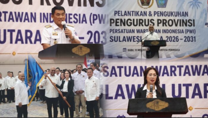 Ketum PWI Akhmad Munir Lantik Pengurus PWI Sulut, Sintya Bojoh Komit Tingkatkan Profesionalisme dan Kompetensi Anggota