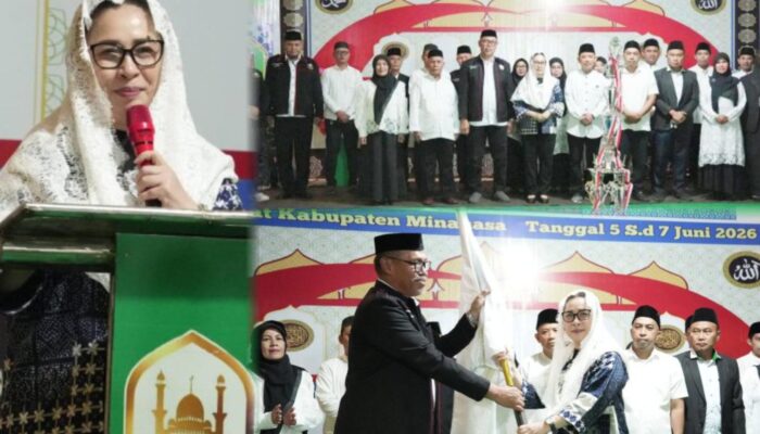 Usai Buka MTQ XXXI , Wabub Vanda Sarundajang Lantik Pengurus LPTQ Minahasa