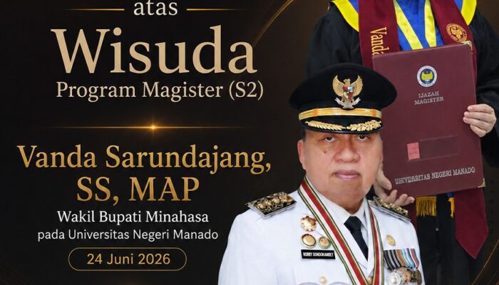 Bangga! Wabup Minahasa Vanda Sarundajang Resmi Sandang Gelar Magister