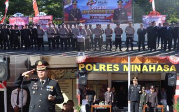 Polres Minahasa Peringati Hari Bhayangkara ke-80, Tegaskan Semangat Humanis dan Sinergi