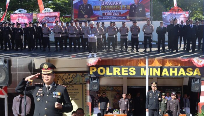 Polres Minahasa Peringati Hari Bhayangkara ke-80, Tegaskan Semangat Humanis dan Sinergi