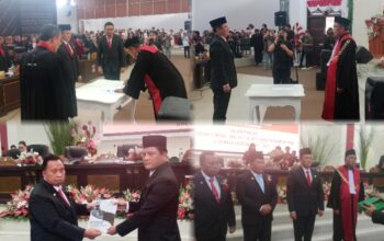 Rapat Paripurna DPRD Minahasa: Ketua PN Tondano Ambil Sumpah Janji, Franky Wolayan Resmi Pimpin DPRD Minahasa