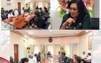 Sekda Minahasa Lynda Watania Terima Audiensi Kadis Teritorial Lanud Sam Ratulangi dan Pengurus FASI Sulut