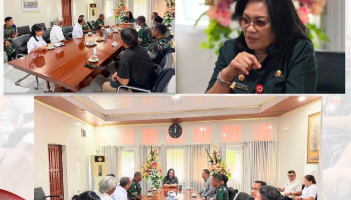Sekda Minahasa Lynda Watania Terima Audiensi Kadis Teritorial Lanud Sam Ratulangi dan Pengurus FASI Sulut