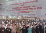 Foto: Pelantikan dan pengambilan sumpah dan janji Hukum tua terpilih di Minahasa oleh bupati Minahasa Robby Dondokambey.
